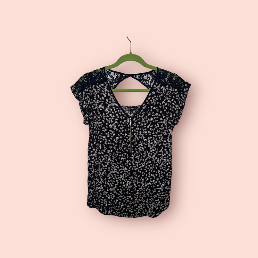 S EXPRESS lace back top